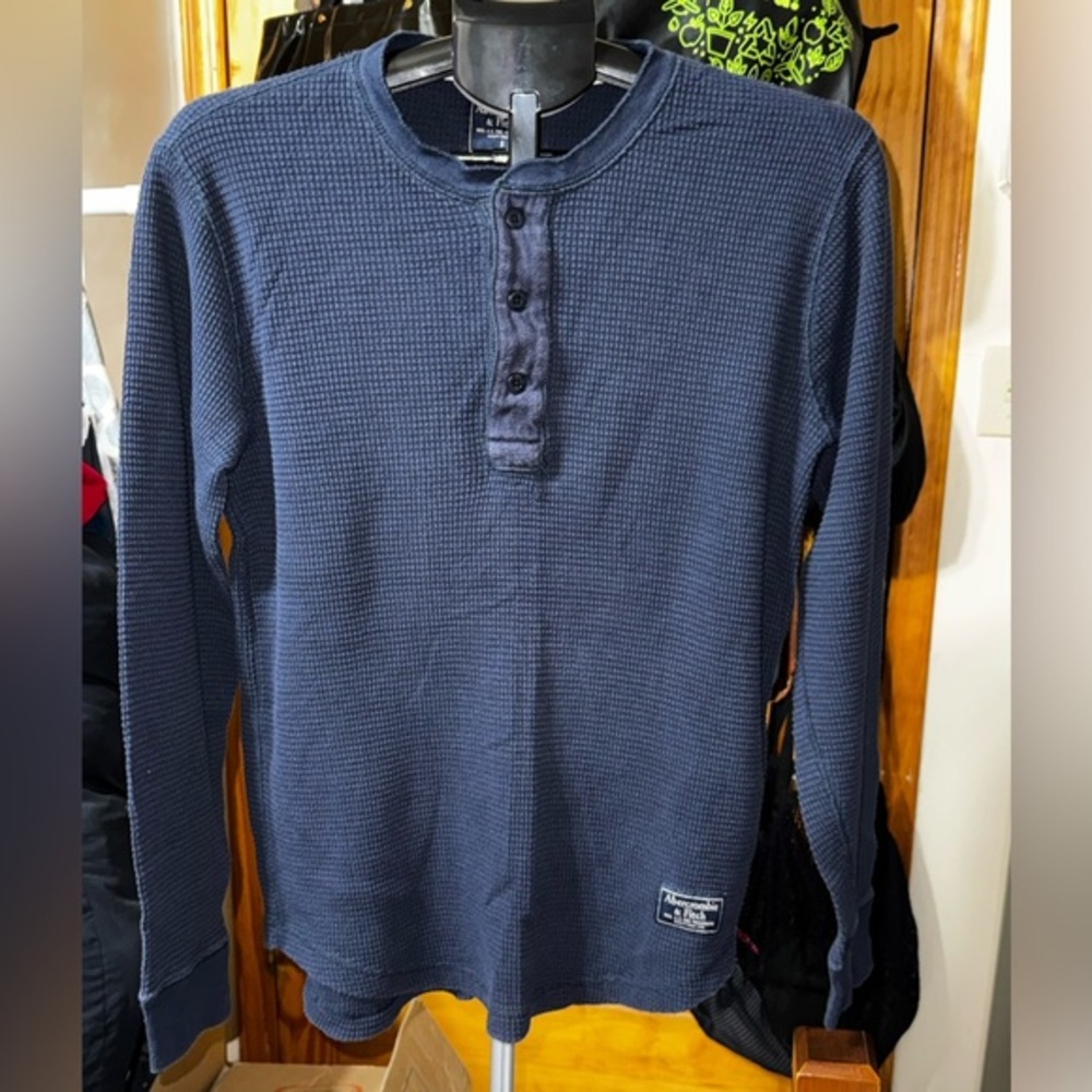 Abercrombie & Fitch Shirt I Men’s I Waffle Henley I Icon Logo Size S